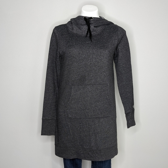 ✨3/$15  Gaiam dark grey long hooded sweatshirt XS - Picture 1 of 8